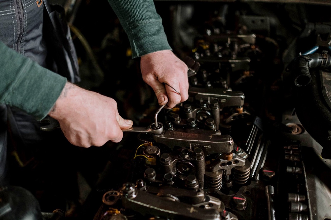 A larger repair under way in the shop